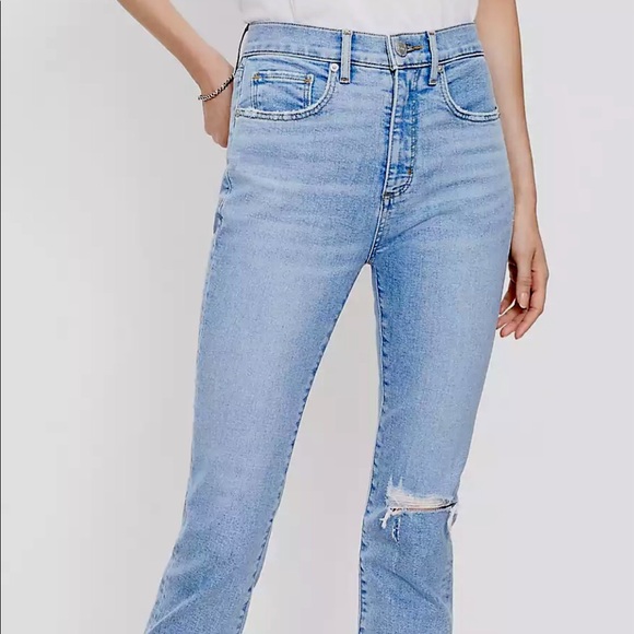 LOFT Denim - Loft high waist straight crop jeans, size 8